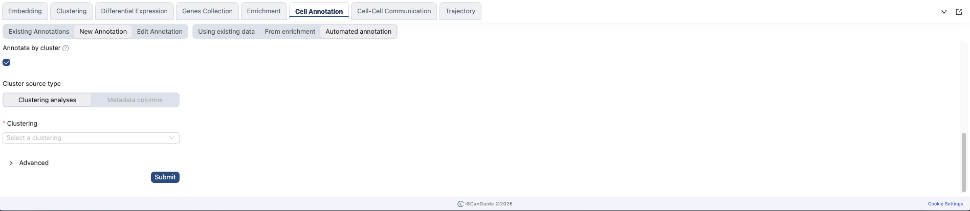Cell Annotation, step 8: Annotate by cluster