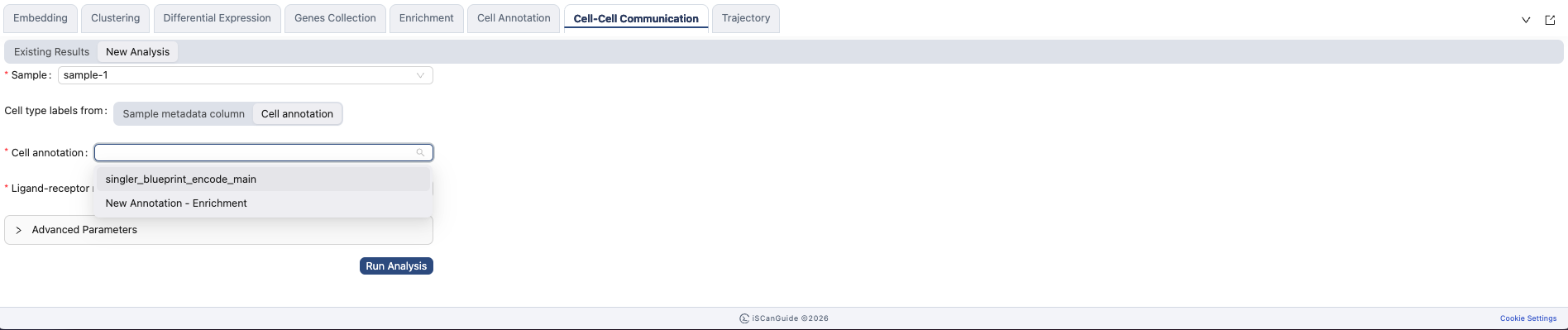 Cell-Cell Communication, step 4: Choose your cell type labels