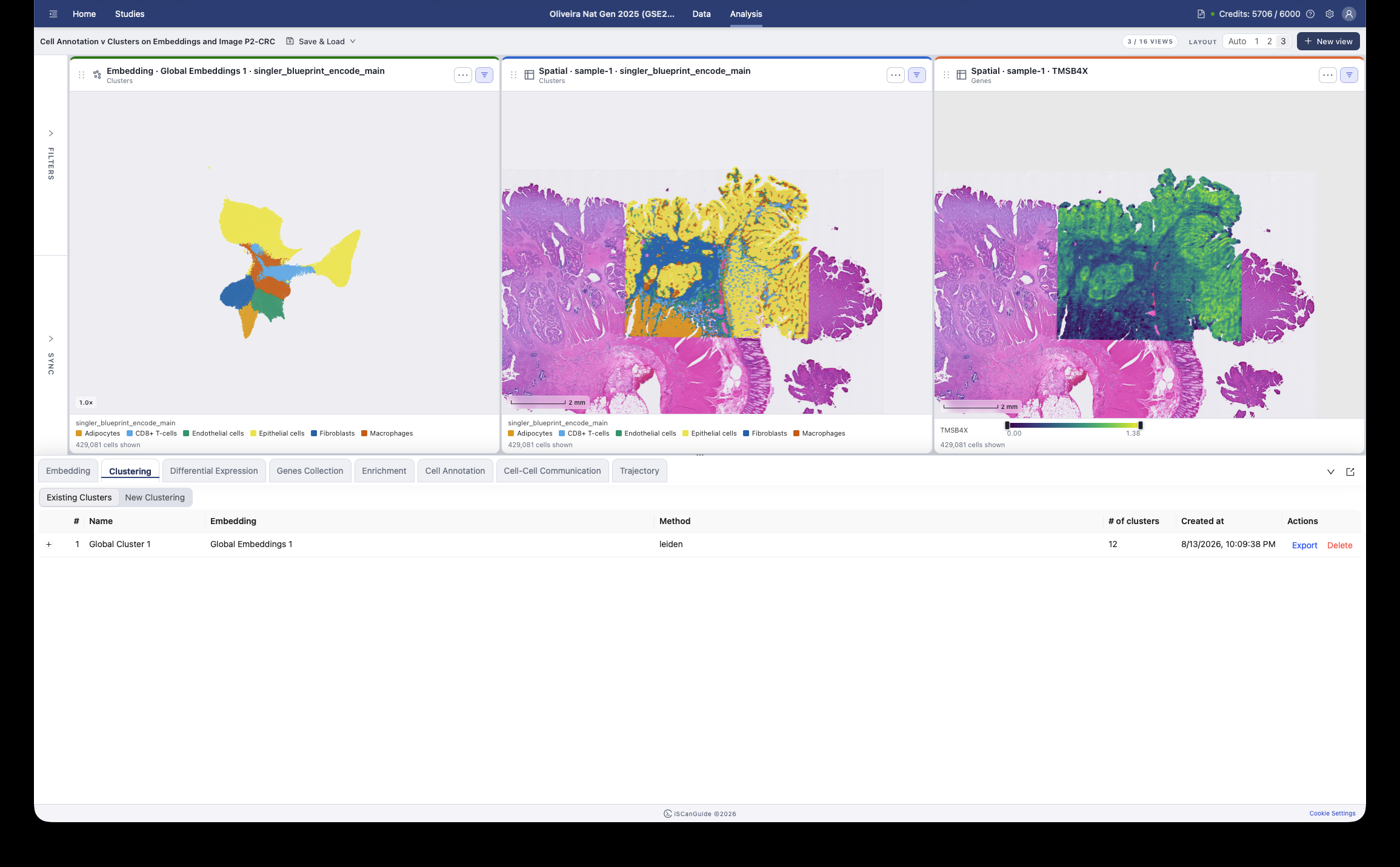 Clustering, step 1: Open the Clustering tab