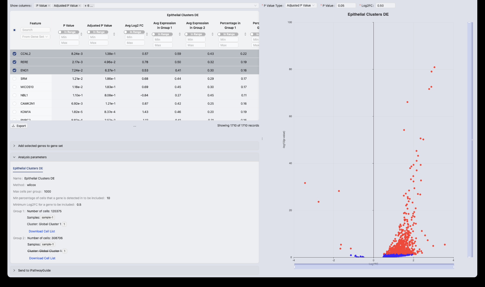 Differential Expression, step 13: Export and revisit