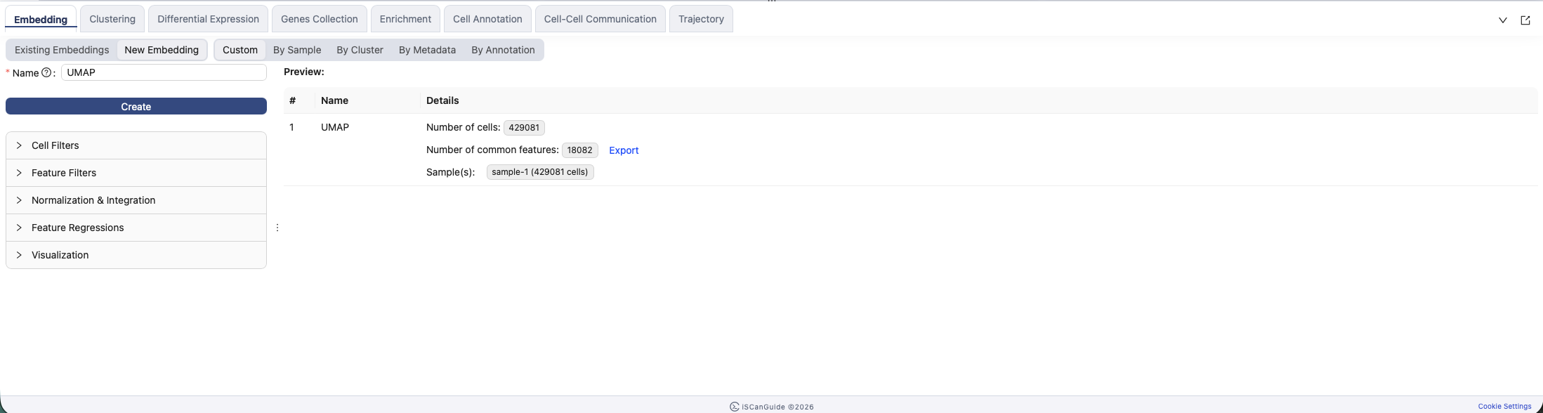 Embedding, step 3: Name the embedding