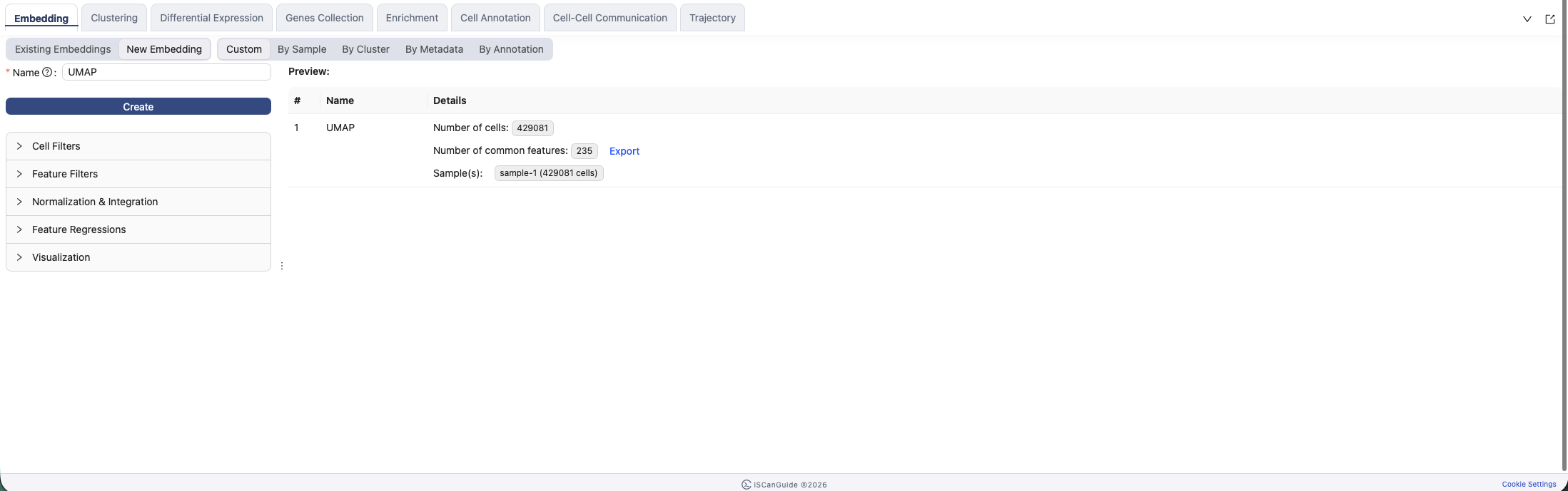 Embedding, step 10: Preview before you create