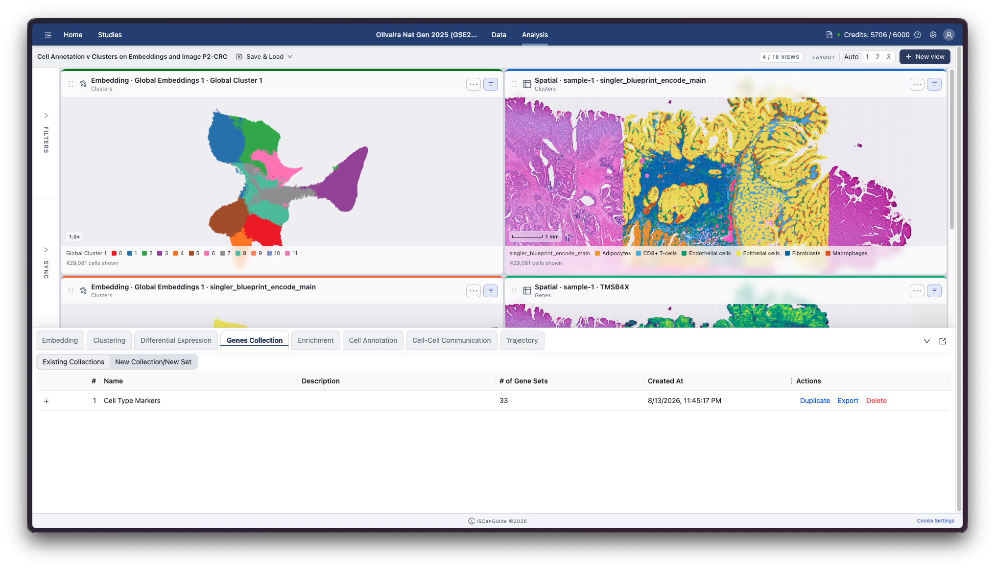 Genes Collection, step 1: Open the Genes Collection tab